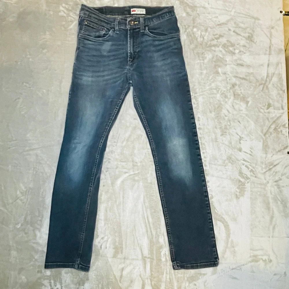 Wrangler Slim Straight Jeans Mens 28x30 Medium Wash Blue Denim Casual